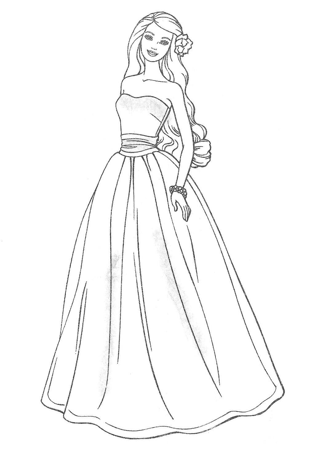 Party Dress Coloring Page - Get Coloring Pages