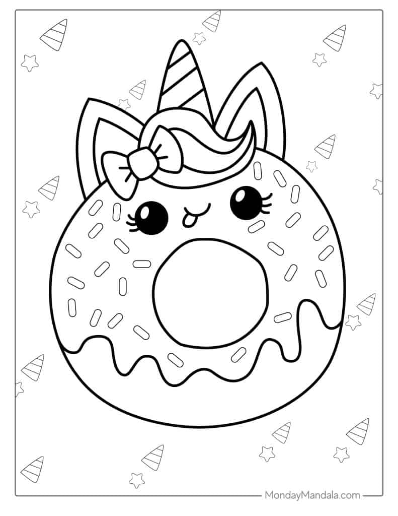 22 Donut Coloring Pages (Free PDF ...