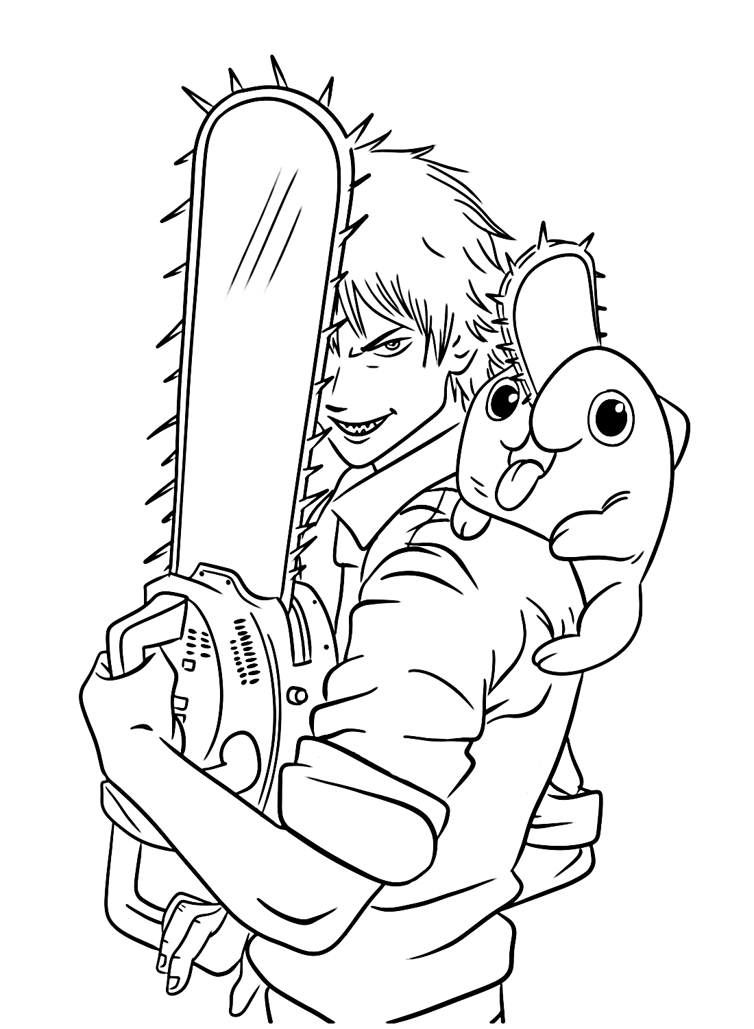 Denji Coloring Pages - Coloring Pages ...