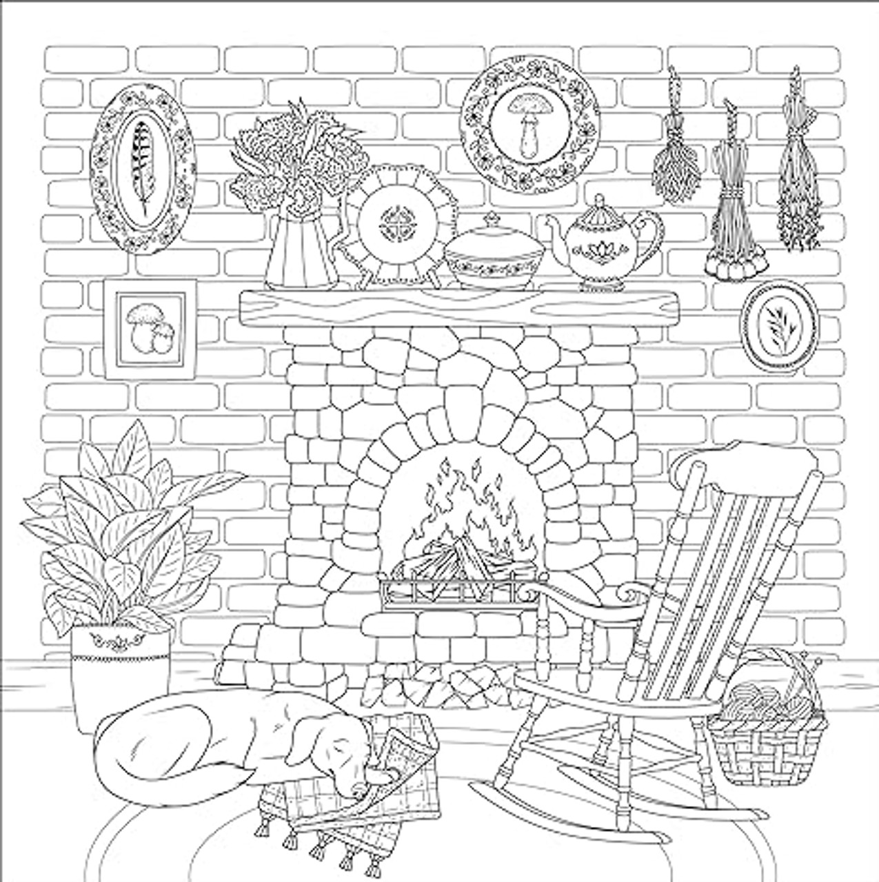 Cottagecore Adult Coloring Book ...