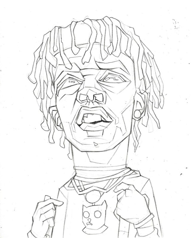 Lil Uzi Vert cartoon portrait : r/liluzivert