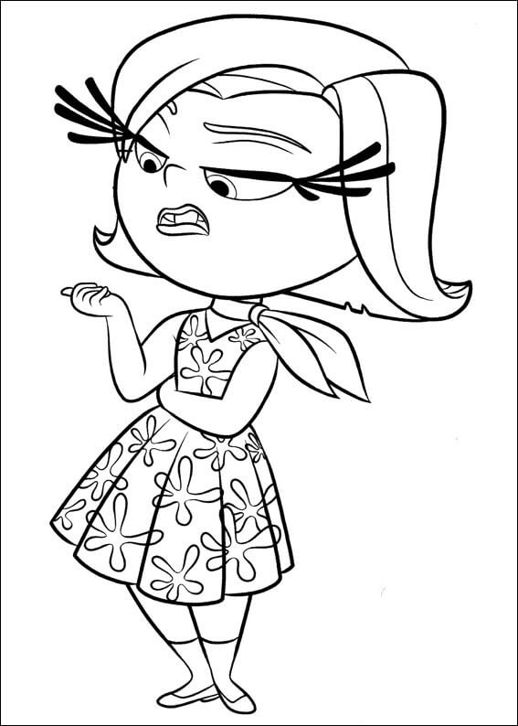 Disgust Inside Out 1 Coloring Page - Free Printable Coloring Pages for Kids