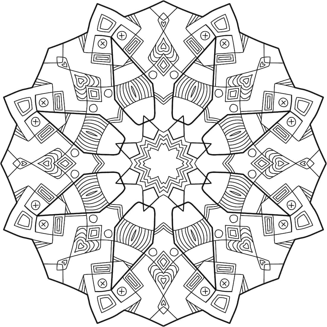 Dwemer Cog Coloring Page - Monday Mandala