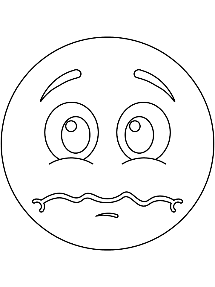 Printable Coloring Page: Scared Eotion