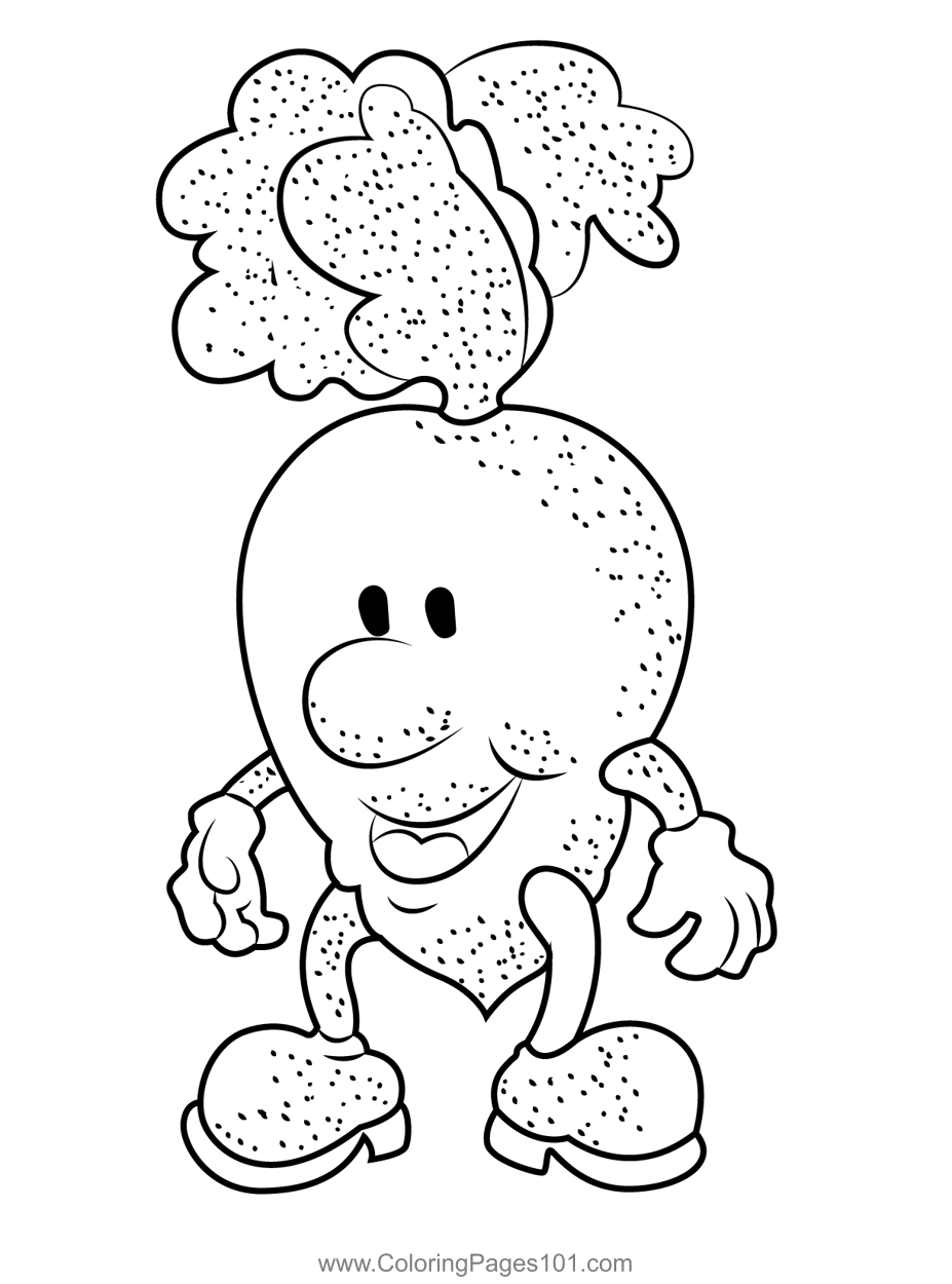 Cartoon Beet Coloring Page for Kids - Free Beetroot Printable Coloring Pages  Online for Kids - ColoringPages101.com | Coloring Pages for Kids