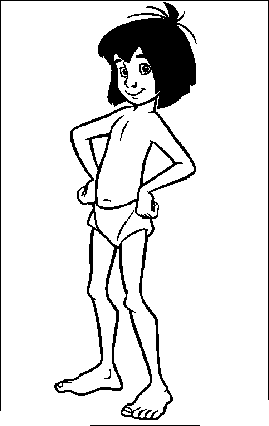 Mowgli Smile Coloring Pages For Kids #dQj : Printable Jungle Book ...