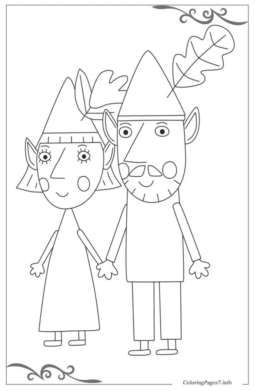 Ben & Holly's Little Kingdom Download free coloring pages for kids