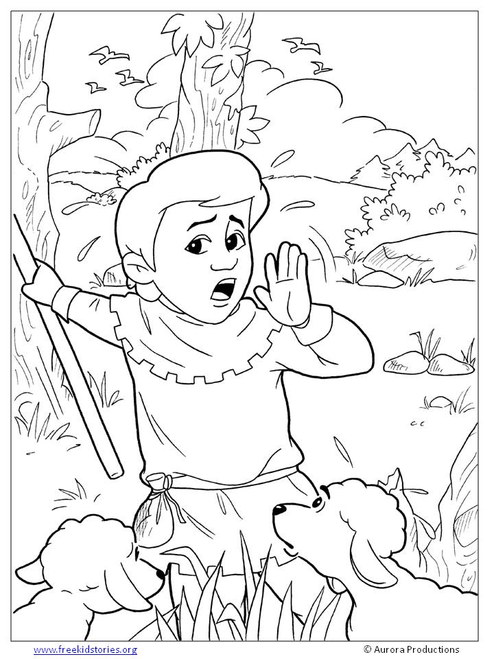 The Boy Who Cried Wolf - Coloring Pages for Kids and for Adults