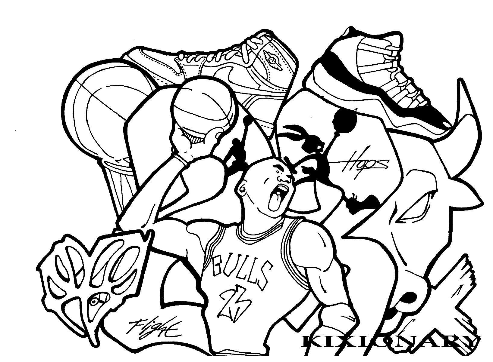 Michael Jordan Colouring Page - Feedthefightbos