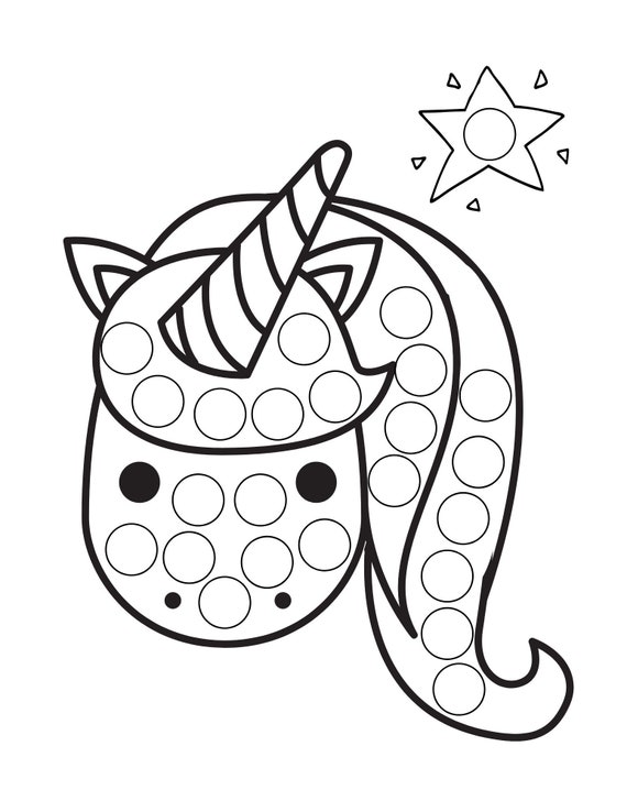 Unicorn Dot Marker Coloring Pages ...