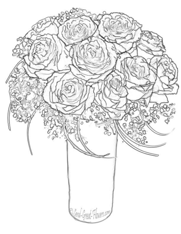 Coloring Pages Of Roses | Rose coloring pages, Coloring pages  inspirational, Coloring pages