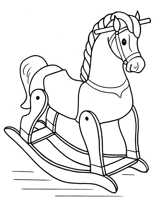 colouring page rocking horse | coloringpage.ca