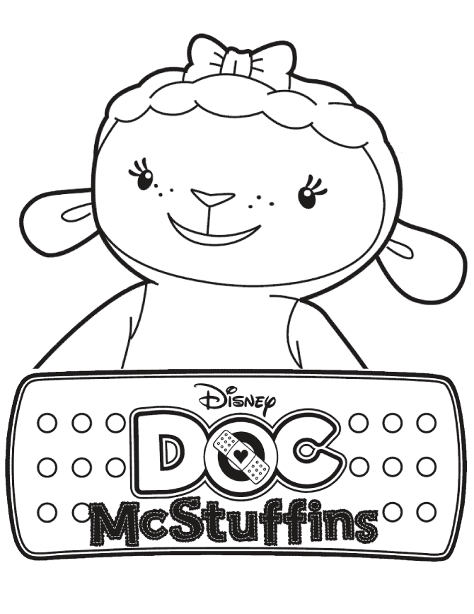 Doc Mcstuffins Lambie Coloring Pages Sketch Coloring Page