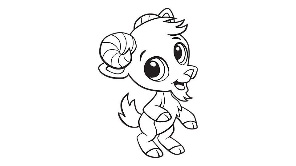 Baby Goat Coloring Pages Printable, Baby goat coloring printable ...