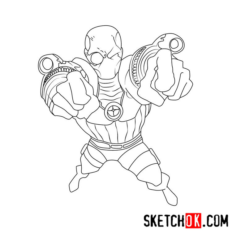 How to draw Deadshot from DC cartoons - Step by step drawing tutorials
