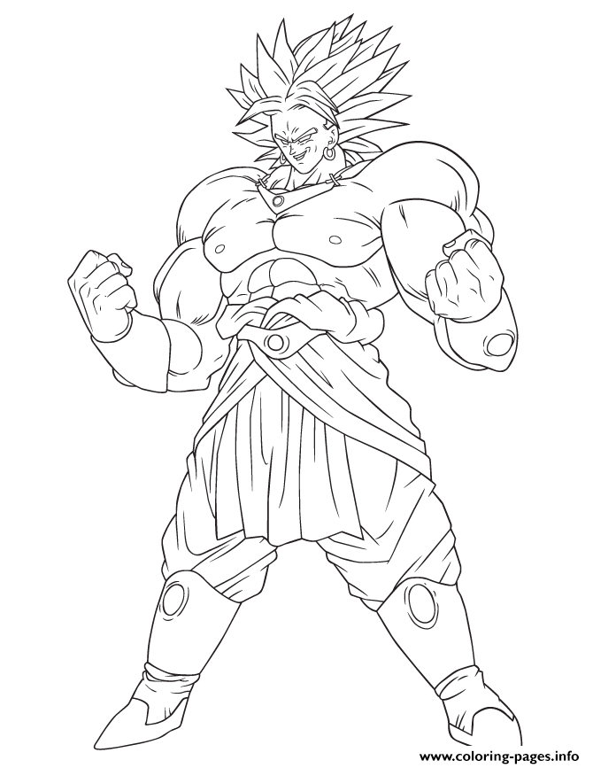 Dragon Ball Broly Coloring Page Coloring Pages Printable