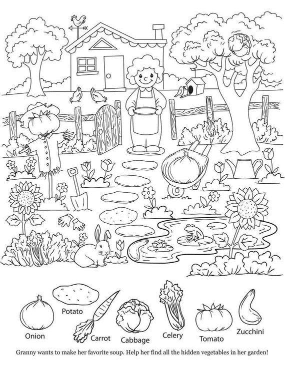 Printable Hidden Objects Coloring Pages Sketch Coloring Page | Hidden  pictures, Hidden pictures printables, Hidden picture puzzles