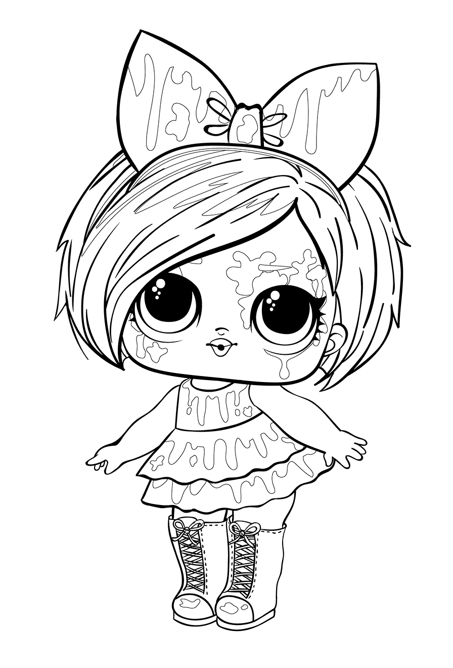 Doll LOL Splatters blot - Coloring pages for you