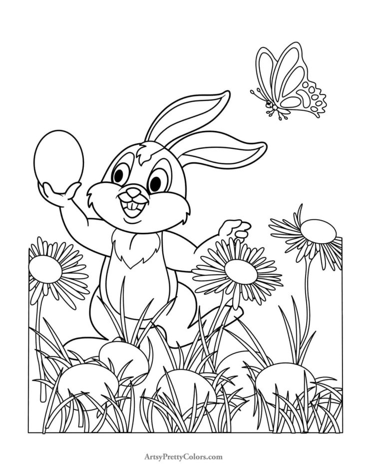 25 Free Easter Coloring Pages for Kids - Artsy Pretty Plants