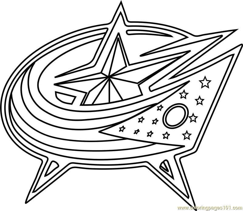 Columbus Blue Jackets Logo Coloring Page for Kids - Free NHL Printable Coloring  Pages Online for Kids - ColoringPages101.com | Coloring Pages for Kids