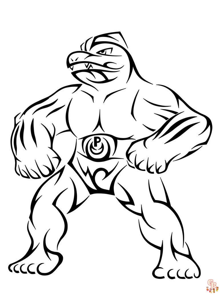 Machoke Coloring Pages ...