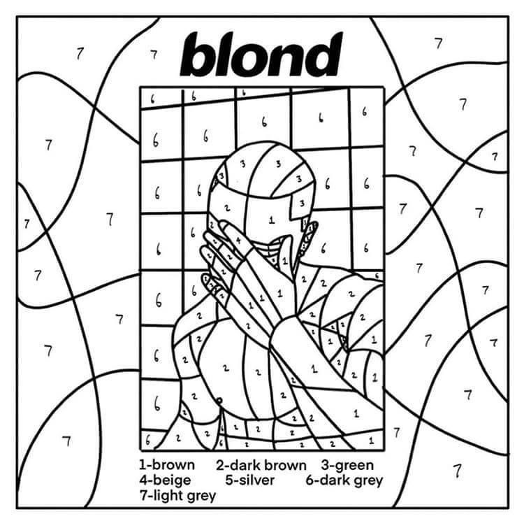 blond paint by number | Coloring sheets, Color, Painting