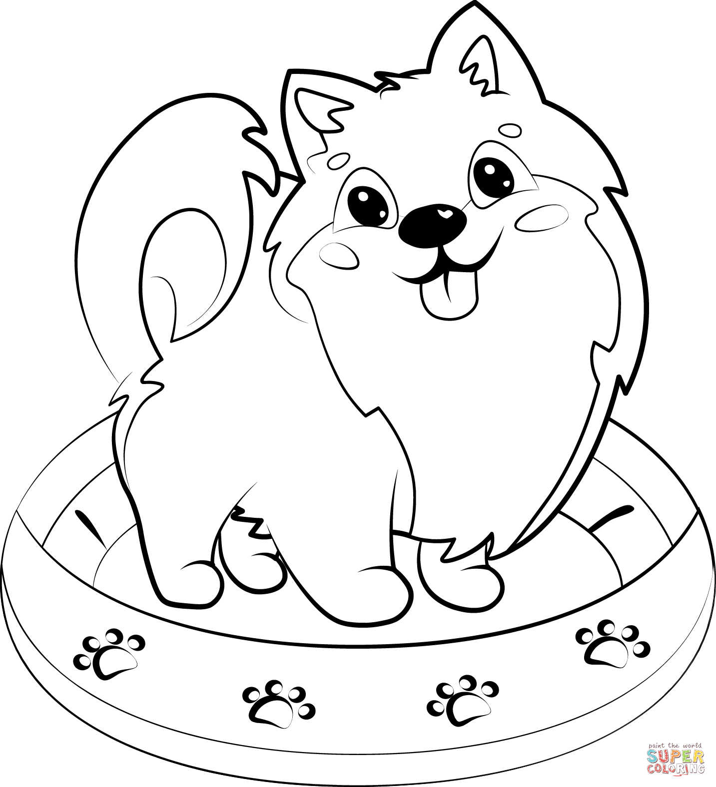 Pomeranian Puppy coloring page | Free ...