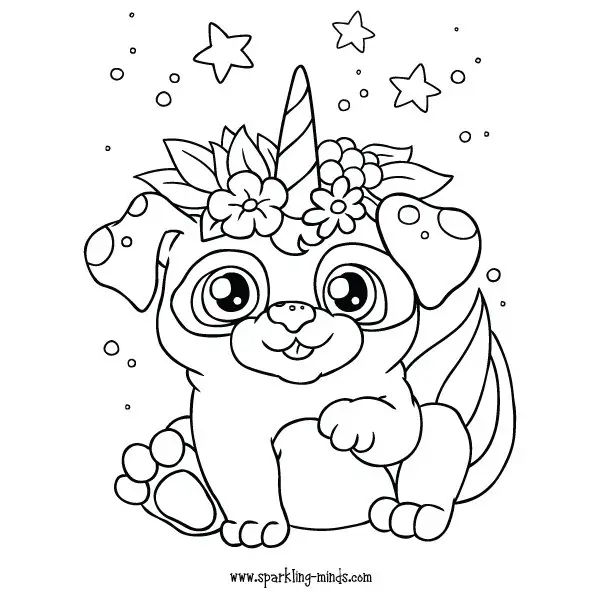 Puppy coloring pages, Dog coloring page ...