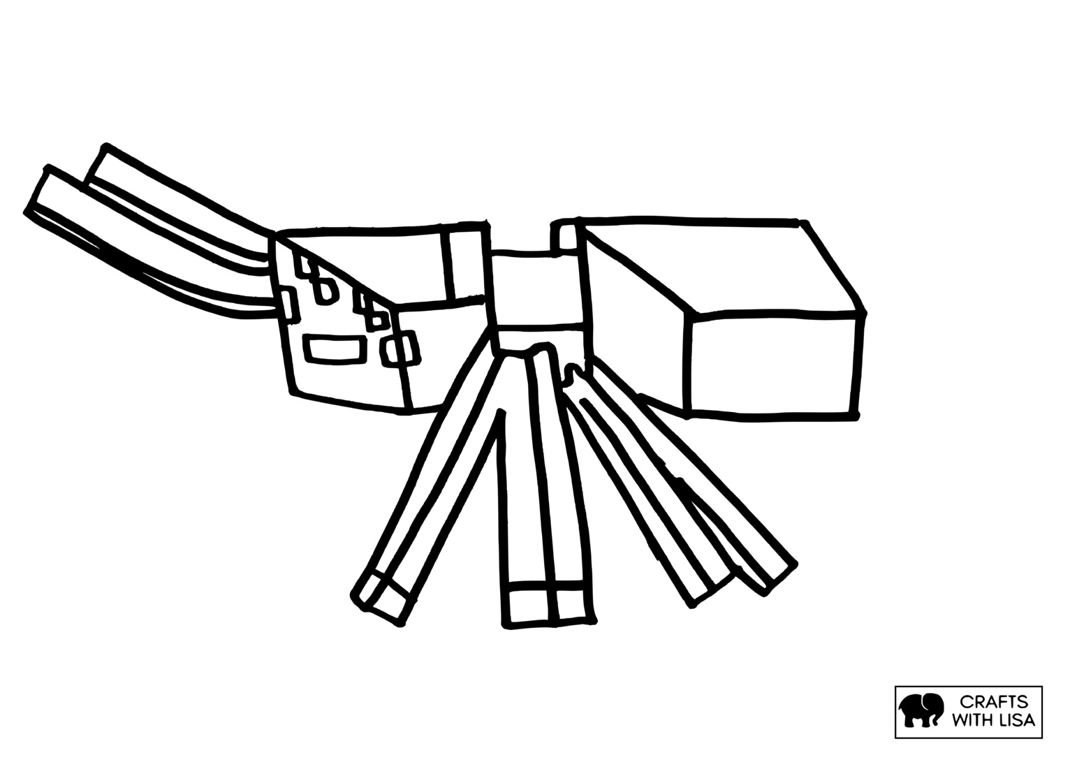Minecraft Spider Coloring Page - Crafts ...