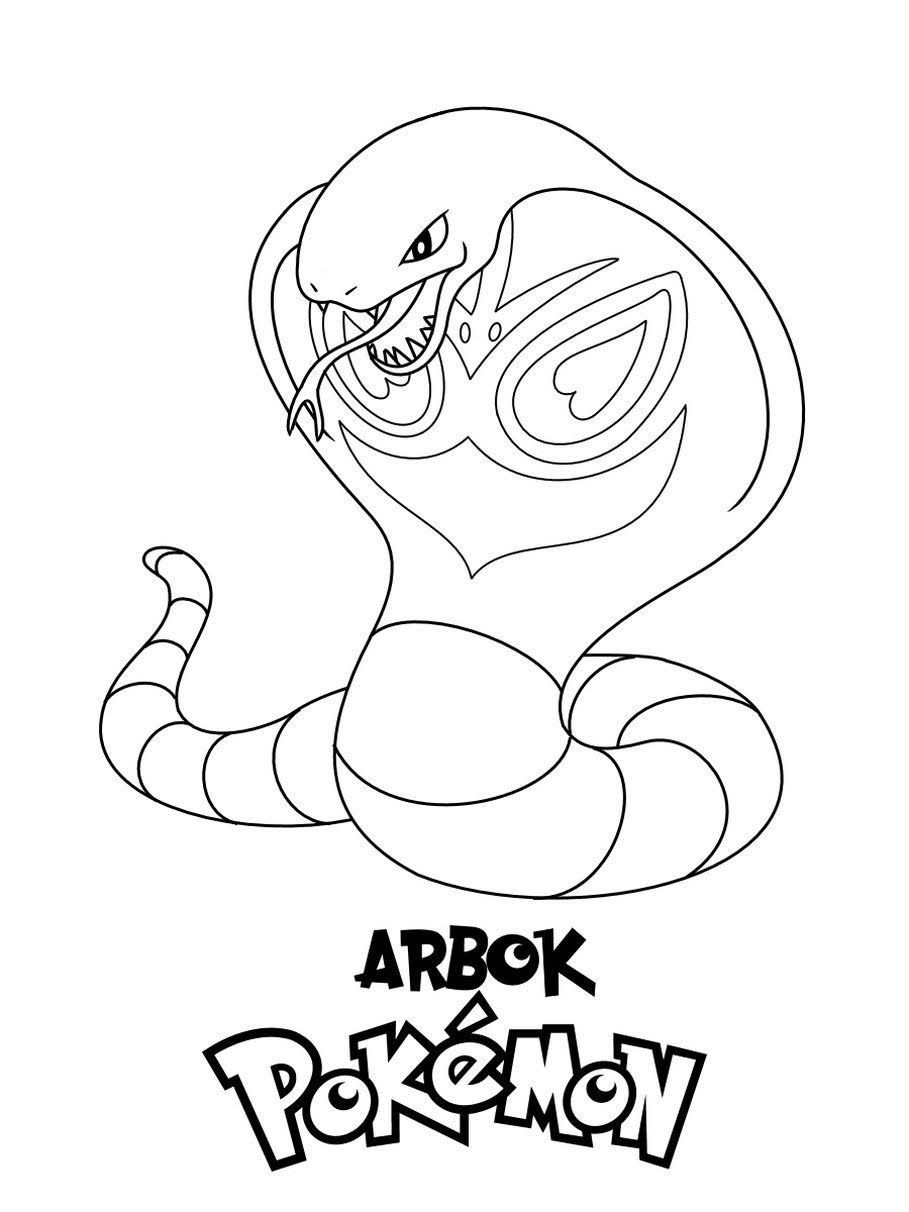 simple easy pokemon go arbok coloring ...