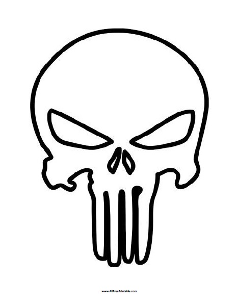 Punisher Skull Coloring Page | Free Printable