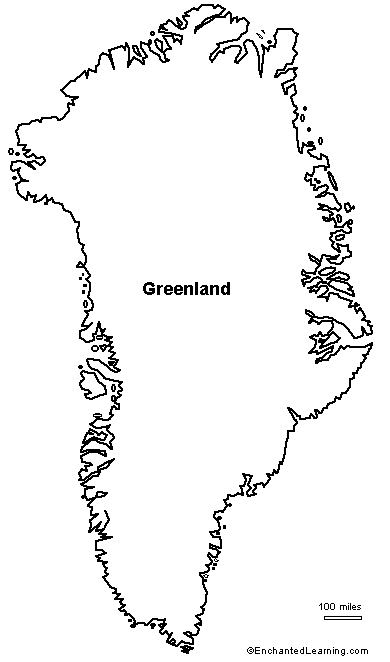 Outline Map of Greenland in 2023 | Greenland flag, Flag coloring pages,  Greenland