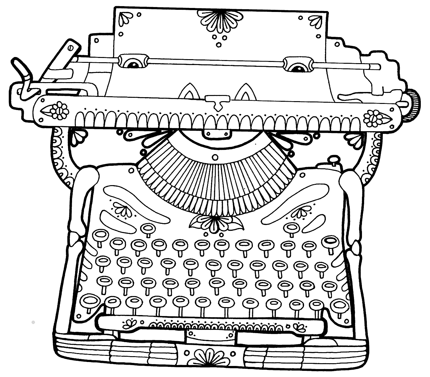 Yucca Flats, N.M.: Wenchkin's Coloring Pages - Dia de los Typerwriter