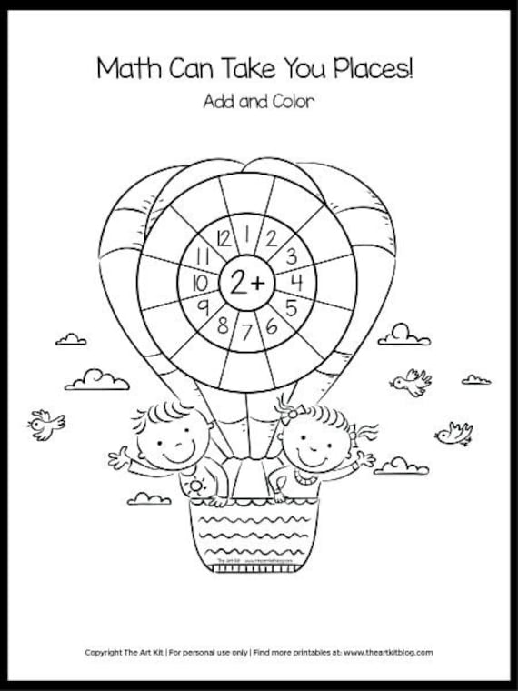 Addition Coloring Pages Worksheets 0-12 Waldorf Montessori - Etsy