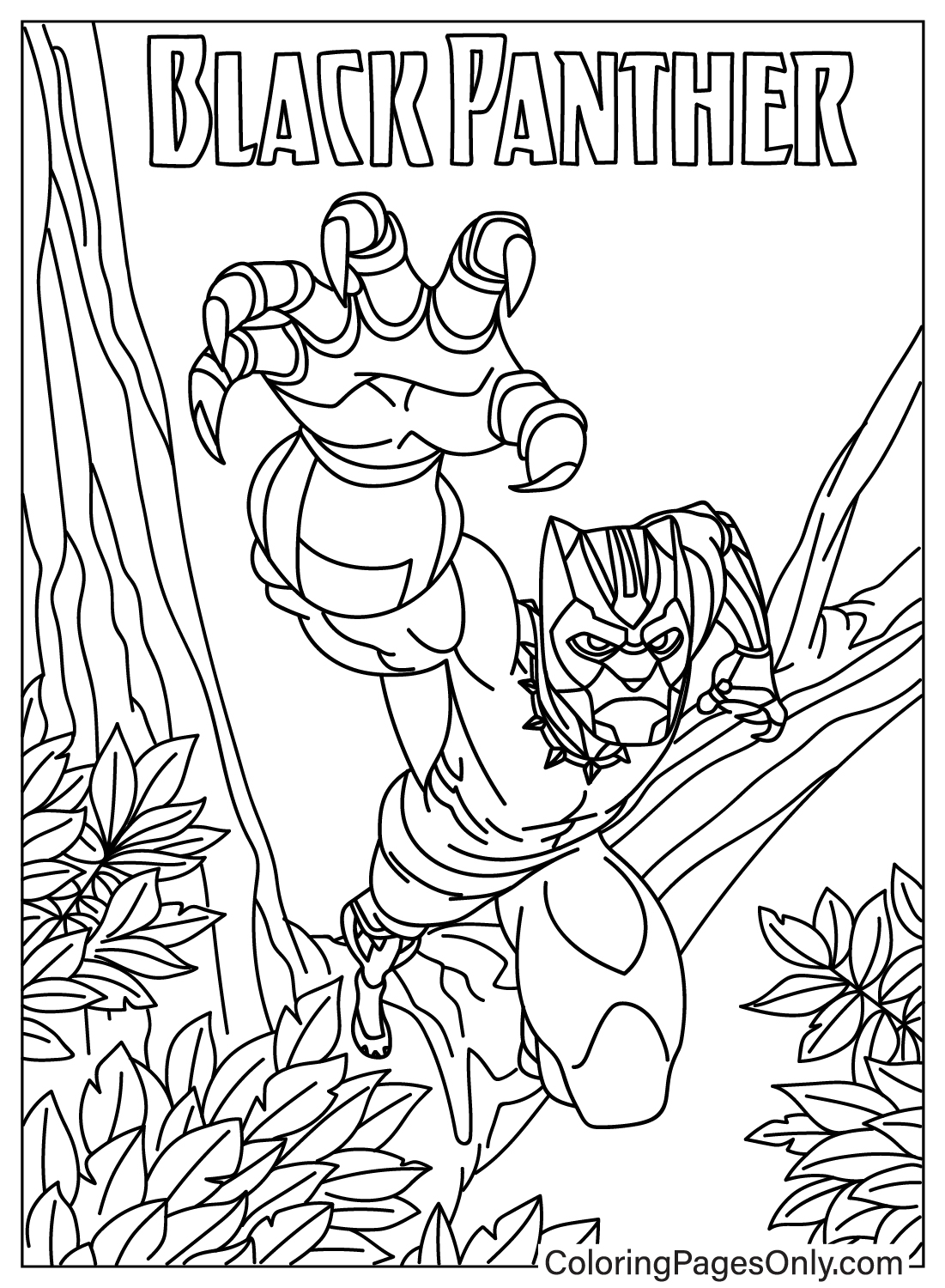 Black Panther coloring pages ...