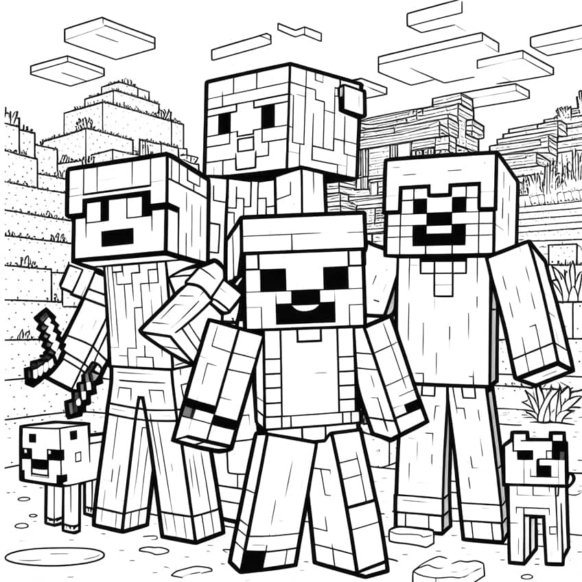 Minecraft Coloring Pages - 51 Exciting Coloring Sheets