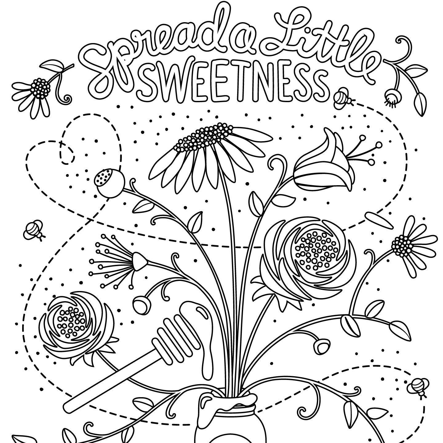 Spread a Little Sweetness Coloring Page - The Neighborgoods