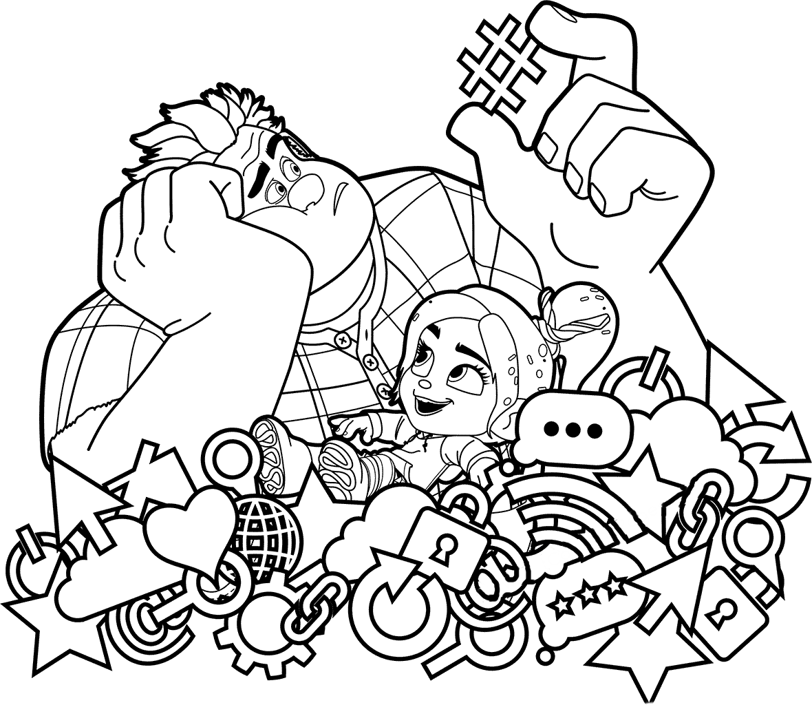 Ralph breaks the Internet - Coloring pages for you