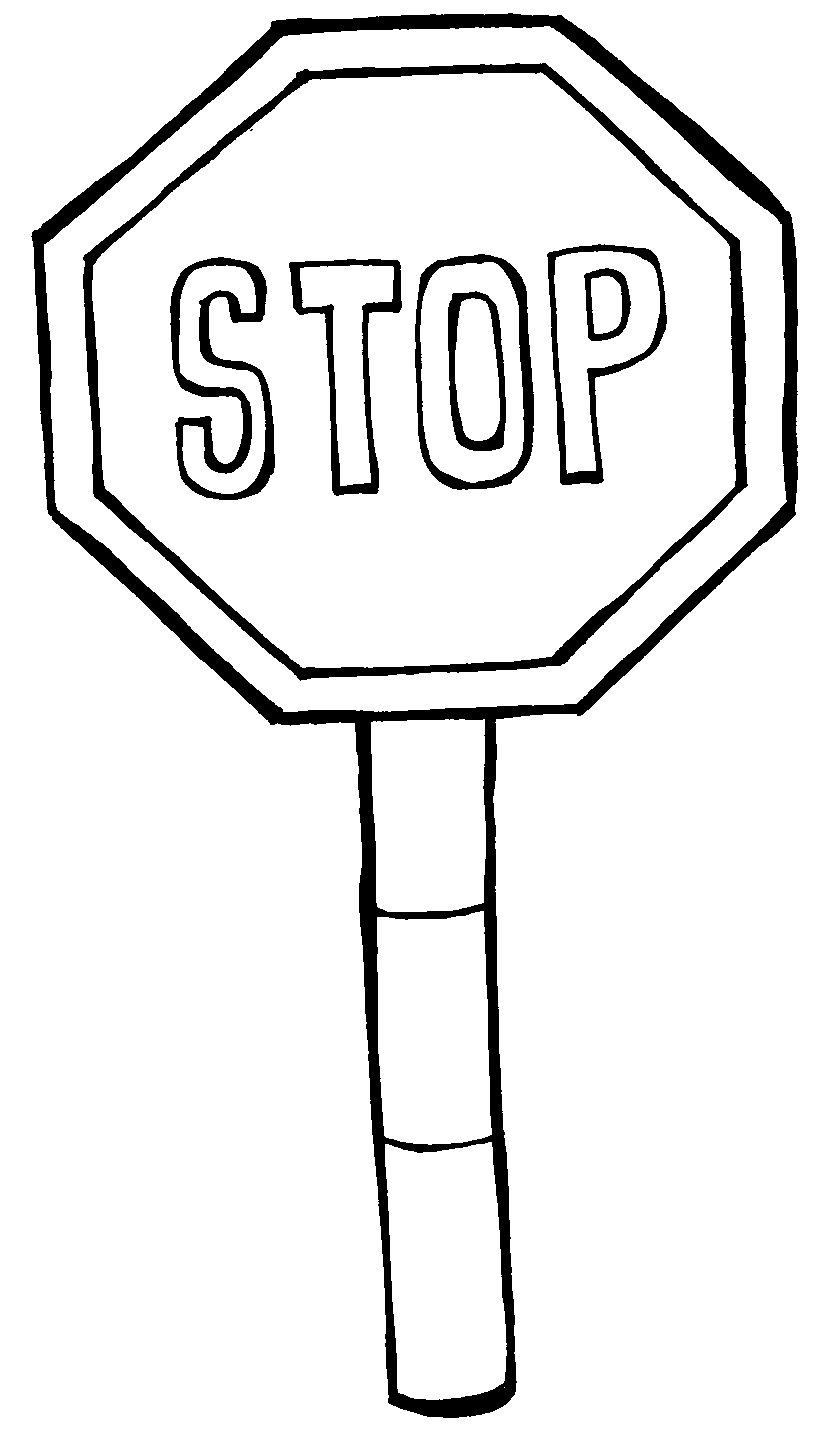 Stop and go sign coloring pages