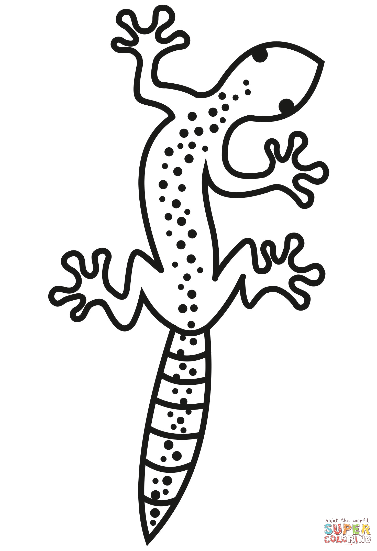 Gecko coloring page | Free Printable Coloring Pages