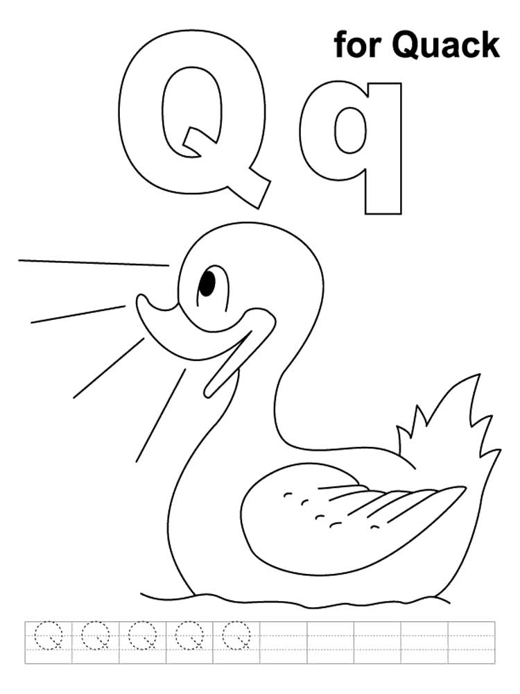 Letter Q coloring pages