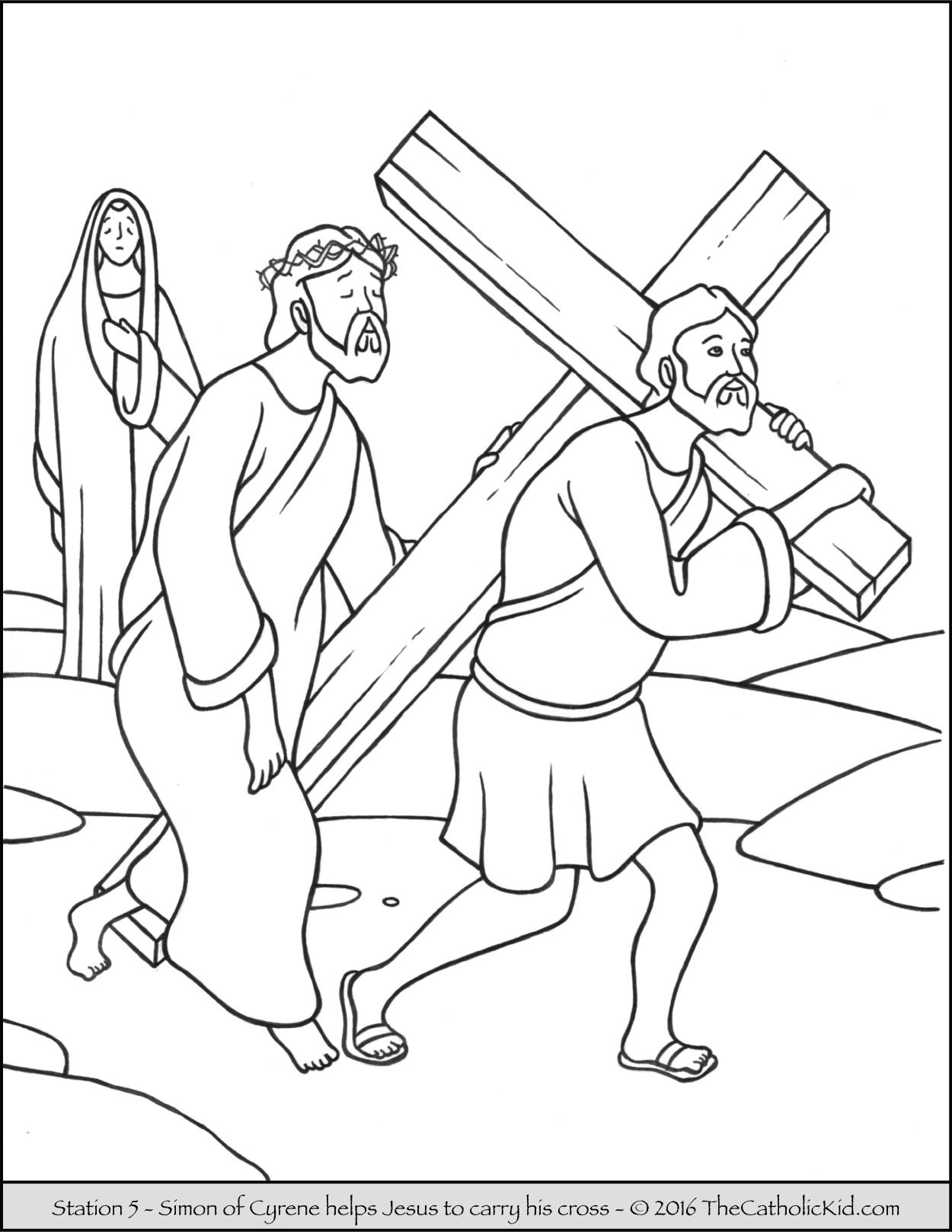 Stations of the Cross Coloring Pages - The Catholic Kid