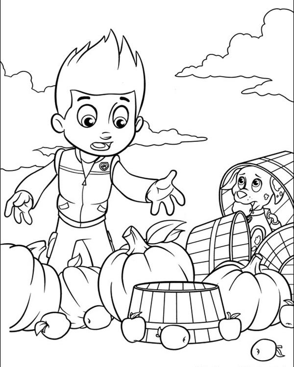 Ryder and Marshall - Paw Patrol Coloring Pages