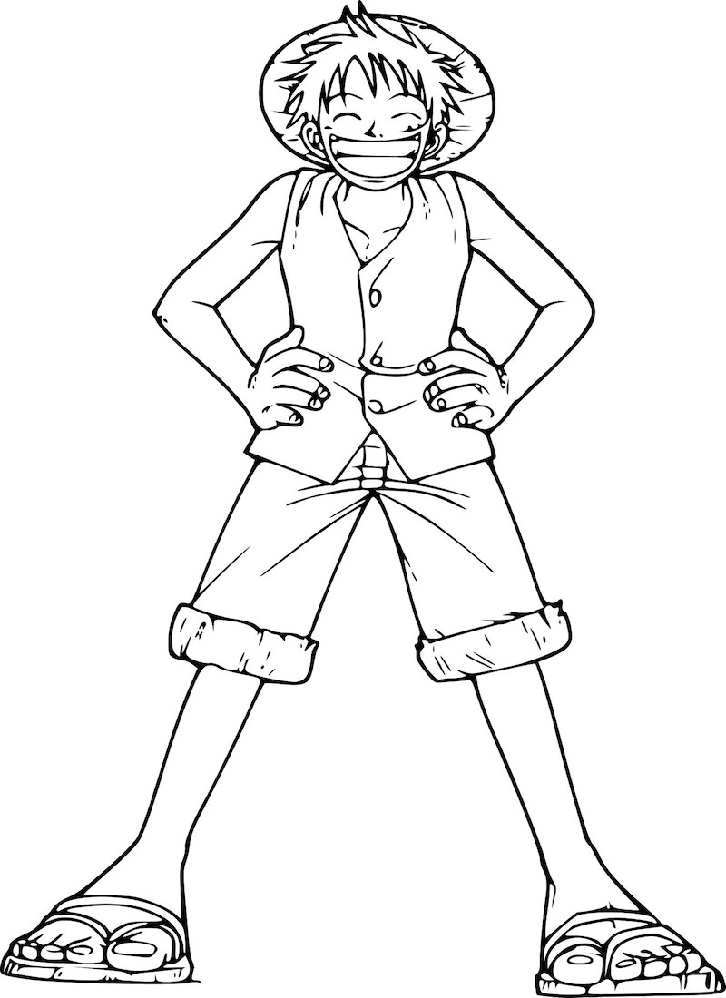 Printable Luffy Coloring Pages - Anime Coloring Pages