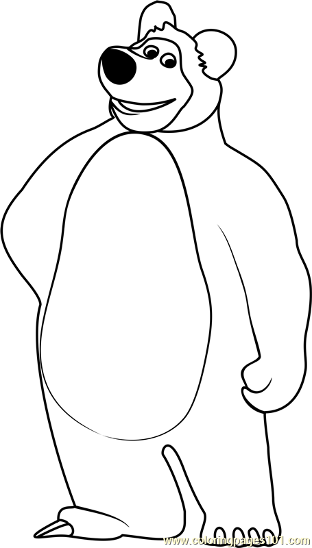 The Bear Coloring Page | Bear coloring pages, Cartoon coloring pages,  Animal coloring pages