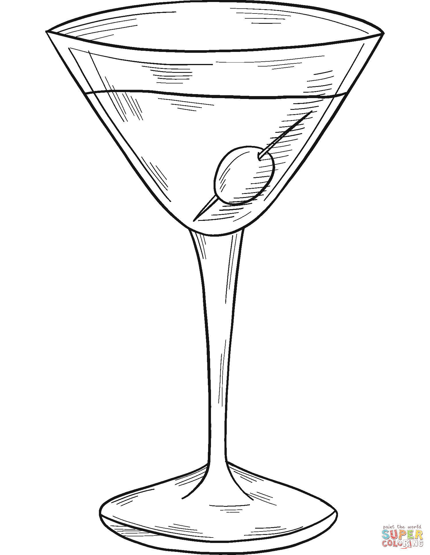 Martini Glass coloring page | Free Printable Coloring Pages