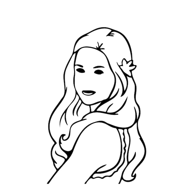 Premium Vector | Teenage girl coloring pages for teens vector art  illustration