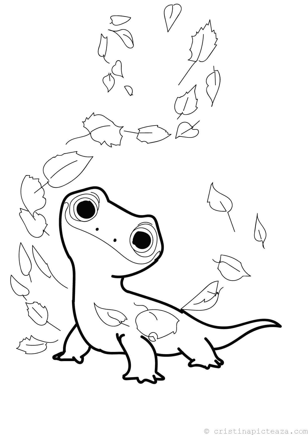 Bruni The Salamander Coloring Pages – Cristina is Painting