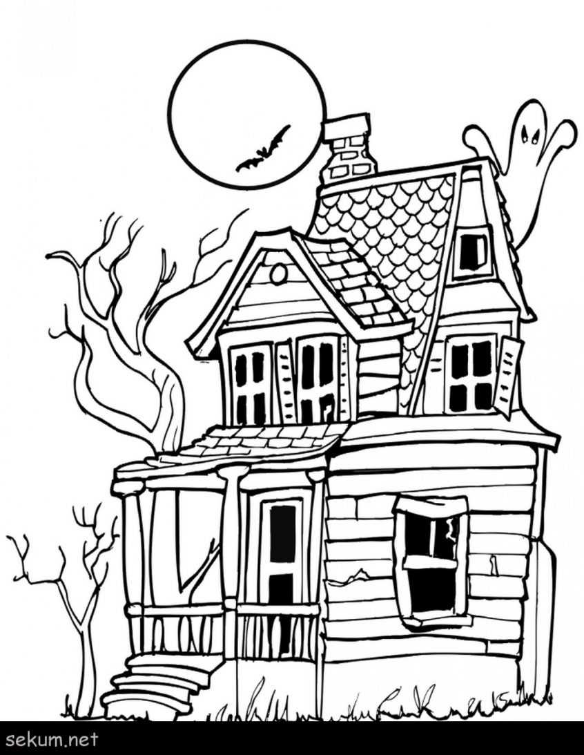 Coloring Book : Haunted House Coloring Pages Picture ...