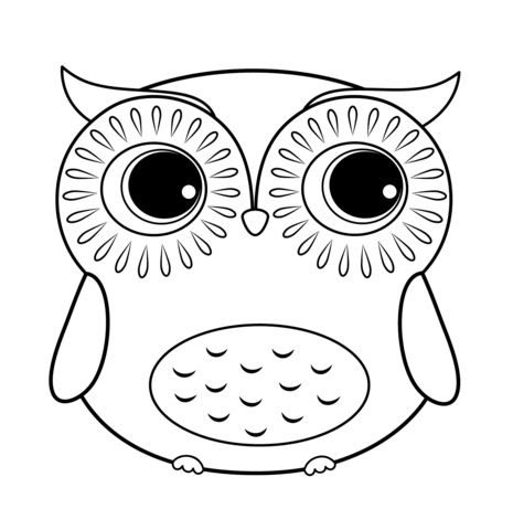 Coloring Pages For Kids Owls at GetDrawings.com | Free for ...